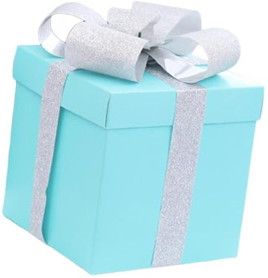 Baoblaze Quadratische Geschenkbox mit Schleife, 20 X 20 X Cm, für Besondere Anlässe, Blau