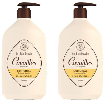 Gel Douche L'Original | Protège & Régénère | Sans Savon | Convient aux Peaux Sensibles | Pour toute la Famille dès 1 an | 83% d'Origine Naturelle | Lot de 2x1L