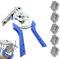 Hog Ring Pliers Kit,Type M Multi-Function Cage Clips - Workholding Devices for Fencing Panel Industrial Bird Auto Crafts Home Improvement