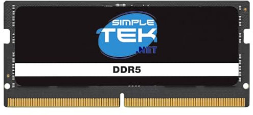 SIMPLETEK - DDR5 SODIMM 48GB 4800MT/s Compact Black Memory Module - Notebook RAM Expansion, Mini PC, AIO
