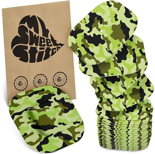 MySweetStitch – 10–25× Cerotto Simplera quadrato, overpatch 70 mm, delicato sulla pelle, impermeabile e traspirante (Camouflage, 25)