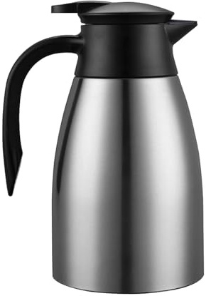 Truevaste Thermoskanne 1,5 Liter, Thermosflasche Edelstahl, Vakuum Isolierkanne mit Großer Öffnung, Isolierflasche Doppelwandig, Kaffeekanne für Kaffee, Tee & Unterwegs, Spülmaschinenfest
