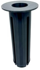 Einsteckhülse für Sonnenschirm, Flexibel, Schwarz, Innendurchmesser 35mm, Außendurchmesser 52mm, Länge 170mm, Tellerdurchmesser 80mm