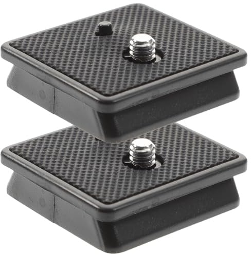 Stativadapter für Kamera WT-330A aus Aluminium mit 1/4 Zoll Schraube | 2 Stück, 1/4 Zoll Schraube, Integrierte Form, Schwarz, Passend für Liquid Head Gimbal