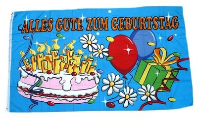 Fahne/Flagge Alles Gute zum Geburtstag 90 x 150 cm