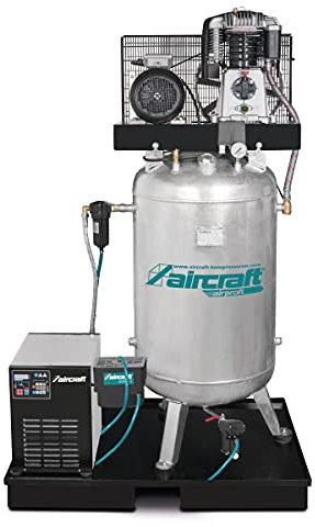 Aircraft - AIRPROFI 703/270/10 VKK - Stationärer Kolbenkompressor mit Kältetrockner, Feinfilter, Kon