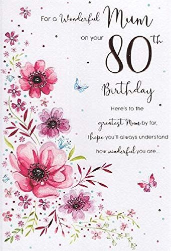 Mum 80th Birthday, Birthday Card
