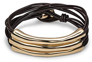 Uno De 50 Damen-Armband Vergoldet teilvergoldet Leder 16 cm - PUL0856MARORO0M