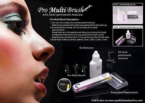 Wimper Glamm EG Semi Permanent Wimperntusche Set - Für Wimpernverlängerung