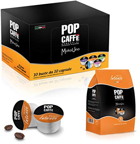 300 CAPSULE CAFFE POP MOKA CUP 1 INTENSO COMPATIBILI ILLY KIMBO UNO SYSTEM …