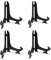 Tincogo Supports pour Assiettes en Plastique - Lot de 4 Grands Chevalets Présentoirs pour Assiettes Décoratives, Cadres Photos, Plaques et Livres - Hauteur 30 cm (12 pouces) - Noir
