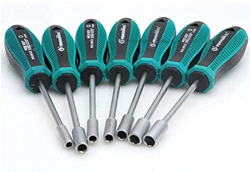 TOOLSTAR Nuss-Schraubendreher-Set, 7-teilig, Nuss-Schraubendreher, Schraubenschlüssel-Set, Nuss-Schraubendreher, Handwerkzeug-Set 5/6/7/8/9/10/11 mm