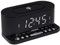 PEDEA FM Radiowecker mit induktiver QI-Ladefunktion und dimmbarem Display, Snooze, Dual Alarm und Sleep-Timer, schwarz
