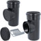 Fallrohrfilter DN 100 Ø 110 mm Schwarz | Regenrohfilter mit Sieb Regenrohrablauf Regensammler Dachrinnenschutz Dachrinnen Laubschutz Regenwasser Regentonne Regenwasserfilter