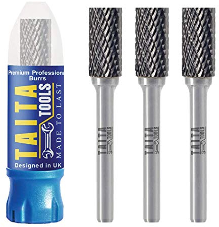 Hartmetall-Frässtifte 6.35 mm Schaft, SA-3 massives Wolfram, Doppelschnitt, Rotationsschleifer-Bits – Zubehör für Makita, Fordom, Dewalt, Metallbearbeitung, Schleifen und Gravieren (3)