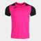 Joma T-Shirt Manches Courtes Record II Rose Fluor Noir, 102223.031.L