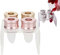 DIY Lipstick Mould Tool Set, 12.1mm Silicon Handmade Lipstick Mold Lipstick Filling Tube Lipstick DIY Lip Gloss Kit Mold Four Holes Bracket and Lipstick Tube for Making Lipstick