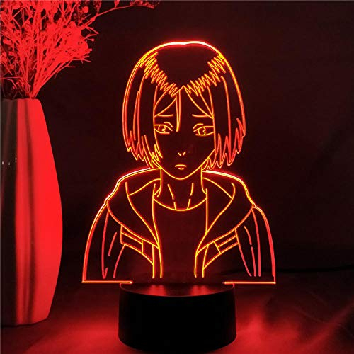 Anime LED Nachtlicht Cartoon-Figuren Haikyuu Koume Kenma dekorative Innenlicht Ideal für ein Kinderzimmer oder ein Büro-16 Farbe mit Fernbedienung