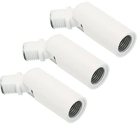 PATIKIL 180 Gradi Inclinato Soffitto Luce Adattatore, 3pz M10 Filetto Lampadari Soffitto Pendente Illuminazione Adattatore per Angolo o Irregolare Soffitto, Bianco