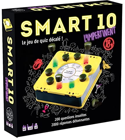 Wilson Jeux | Smart 10 L'Impertinent Französische Version | lustiges Quizspiel für die 18+ | Nomaden-Quizspiel für 2 bis 8 Spieler | Quizspiel mit 200 ungewöhnlichen Fragen | MA002