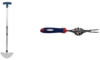 Spear & Jackson Select Bordures en Acier Inoxydable Couteau & Spear & Jackson Select Désherbeur Manuel à Pivot en Acier Inoxydable