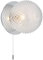 Glass Globe Wall Light Chrome Frosted Pinecone Sphere Wall Lamp Shade, Pull Cord H3100