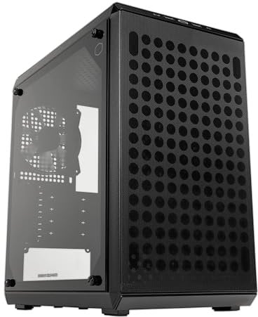 Cooler Master Q300L V2 Micro-ATX Tower, Magnetic Patterned Dust Filter, USB 3.2 Gen 2x2 (20GB), Tempered Glass Panel, CPU Coolers Max 159mm, GPU Max 360mm, Fully Ventilated Airflow (Q300LV2-KGNN-S00)