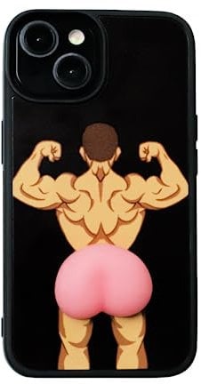 TRADAY Funny Ugly Phone Case for iPhone 13/14 Ridiculous Strange Uglest Phone Case Crazy Peach iPhone Case