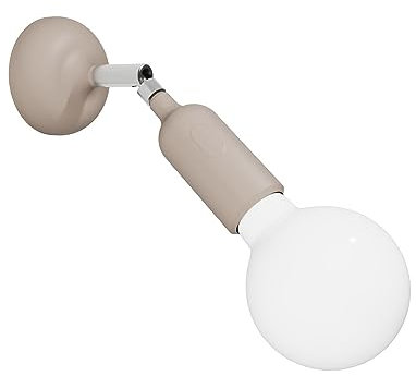 creative cables - Lampada Fermaluce in silicone con snodo e con interruttore incorporato - Con lampadina, Desert Brown