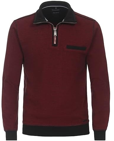 Casa Moda SNOS - Felpa con zip, Rosso (418), XXL