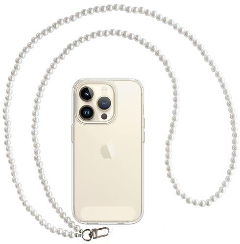 AMAYO - Cadena para teléfono móvil universal para colgar, colgante para teléfono móvil, cadena de perlas, correa para la mano, correa para teléfono móvil, cordón, cordón, funda para smartphone y