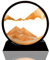 ieron Sablier en mouvement orange de 17,8 cm - Décoration de bureau - Verre rond coulant - Peinture 3D dynamique - Décoration naturelle pour bureau, maison, bureau