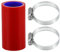 X AUTOHAUX 1 juego de manguera de silicona para coche de 30 mm, diámetro interior de 76 mm, 0 grados, rojo y azul, manguera de refrigeración universal