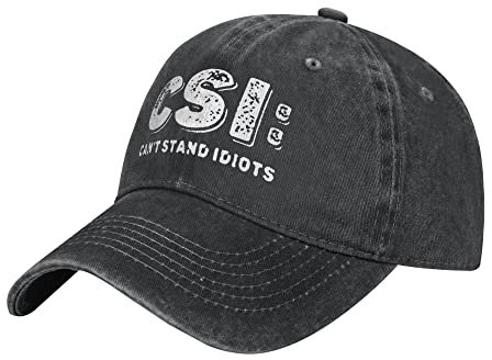 Melbrakin Csi Can't Stand Idiots Unisex-Mütze, verstellbar, modische Mütze, lässige Mütze, LKW-Mütze, Papa-Mütze