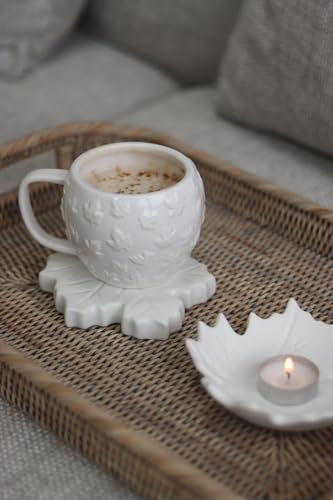 Pretty Little Home Ceramic Mug - Embossed Leaf