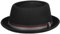 LIERYS Sanford Pork Pie Wollhut Porkpie Pork-Pie-Hut Wollfilzhut Herren - Herbst-Winter Winter - L (58-59 cm) schwarz