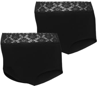 MAMA.LICIOUS Damen Mlheal Hw Lace Panties 2-P Noos, Black, s
