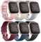 Mugust 6 Stück Armband für Fitbit Versa 2 Armband für Damen und Herren,Weiches Silikon Sport Ersatzarmband für Fitbit Versa Armband/Versa Lite Armband/Versa SE Armband (CPack)