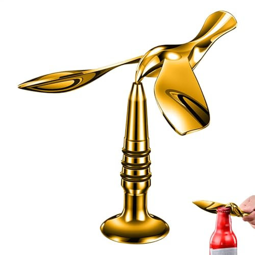 Balancing Bird Bottle Opener Creative Tumbler Flying Bird Bottle Opener Zinc Alloy Wine Beer Bottle Opener Bar Accessory for Beer, Soft Drinks, Bar, Kitchen 9.8x4.5cm