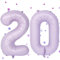 UDRKFOPK Lila Luftballon 20,Zahlen Luftballon Lila,40 Zoll Lila Folienballon 20,101cm Lila Zahlenballon 20 Helium Ballon Luftballon 20 Geburtstag für 20th Geburtstagsdeko Mädchen Junge
