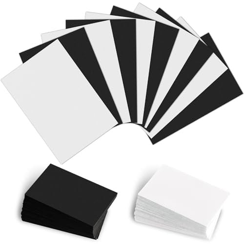 Samamoca Kartenhüllen 66x91mm - 300 Stück (150 Schwarz + 150 Weiß), Card Sleeves für Sammelkarten, MTG, Pokemon Karten Hüllen, Hochwertige CPP Schutzhüllen für Trading Cards, Turniere und Sammlungen