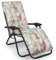 Zyncove Sun Lounger Chair Cushion Deckchair Cushion Thick Garden Lounge Chair Cushion Replacement with Non-Slip Top Cover and Tie rope, 170x53x8cm (Colorful Leaves)