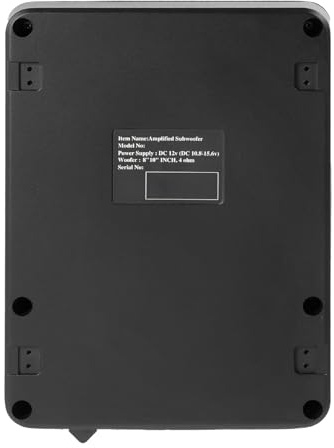 Clevenger 8 600W Auto Untersitz Subwoofer Kompakt Kfz Aktiv Bassbox Mit Kabel Set für Auto/LKW mit Fernbedienung niedrigen und hohen Eingangspegeln