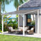 YODOLLA Pergola Aluminium 3 x 3 m – Pergola Jardin Exterieur - Toit Incliné pour Ombre - Résistant aux UV & Intempéries - Blanc