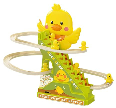 Roller Coaster Duck – elektrisches Enten-Kletterspielzeug | Duck Go Racer Track Toy | Kletterspielzeug für Kleinkinder | Roller Coaster Kids Fun Spiele