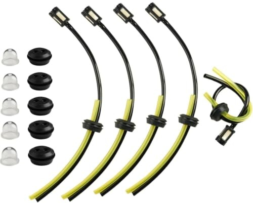 Strimmer Fuel Line by Aurdox, Universal Strimmer Fuel Pipe, Fuel Line Hose Kit, Petrol Strimmer Parts, Fuel Hose for Brush Cutter Brush Cutter Trimmer Mower Hedge Trimmer - 5 Sets