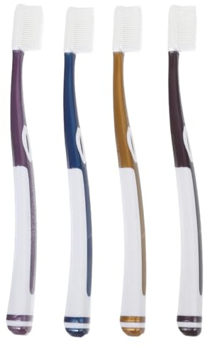 Mikikit Set di spazzolini da denti per adulti in silicone morbido con setole Nano morbido ergonomico e antiscivolo, uso quotidiano per la casa