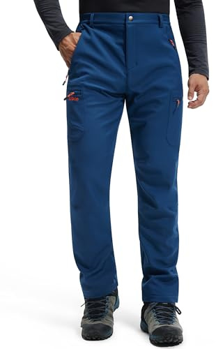 Libin Thermohose Herren Skihose Wanderhose Softshellhose | Winter Warm Fahrradhose Outdoorhose Winterhose Wasserdicht Schneehose Regenhose Trekkinghose Arbeitshose