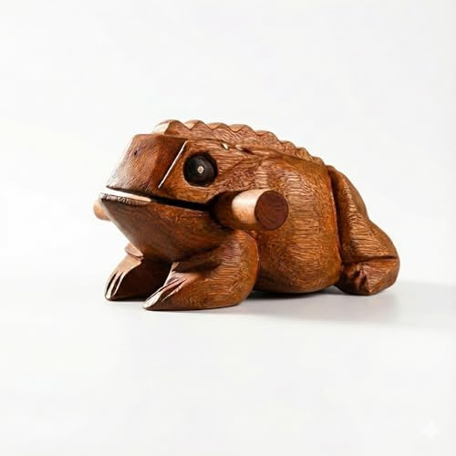 Frosch Guiro Quakendes Holz Percussion Instrument Natur Sound Musik-Soundblock 6 cm