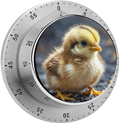 Küchenwecker in Hühnerform mit Magnetfuß, Eieruhr für hartgekochte Eier, 60-Minuten-Countdown, Küchenuhr zum Kochen